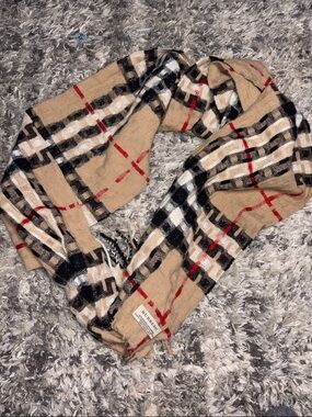 Burberry Plaid Scarf Merino Glitter